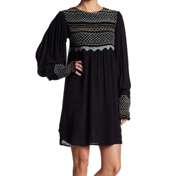 Free People Late Night Picnic smoked navy dress - Picture 5 of 8